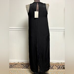 Everlane Black Maxi Slip Dress Sz2 Racerback sleeveless Elegant Minimalist NWT